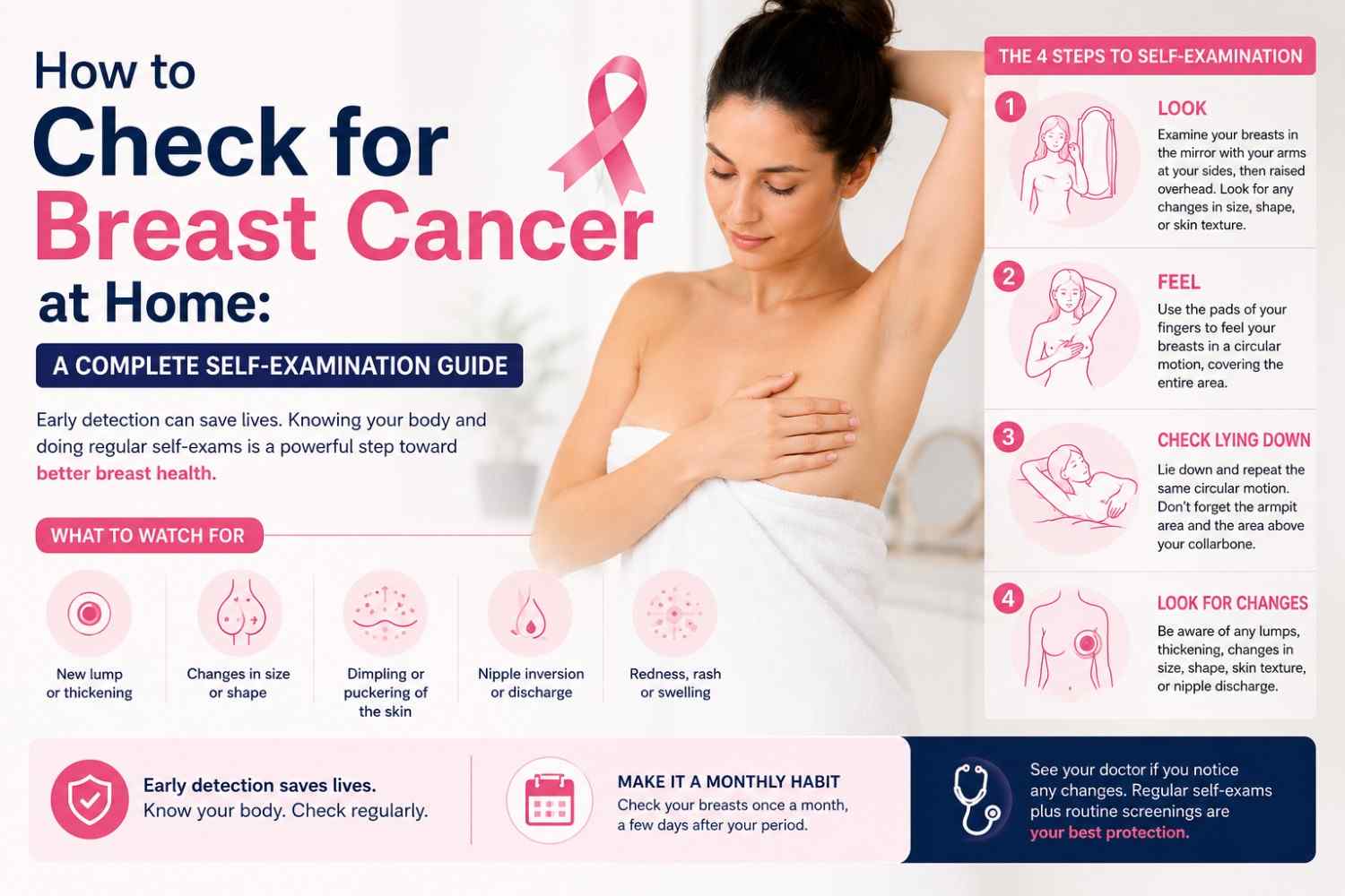 How to Check for Breast Cancer at Home: A Complete Self-Examination Guide